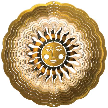 NEXT INNOVATIONS Small Sun Face  Antique Gold Wind Spinner 101405019-GOLD